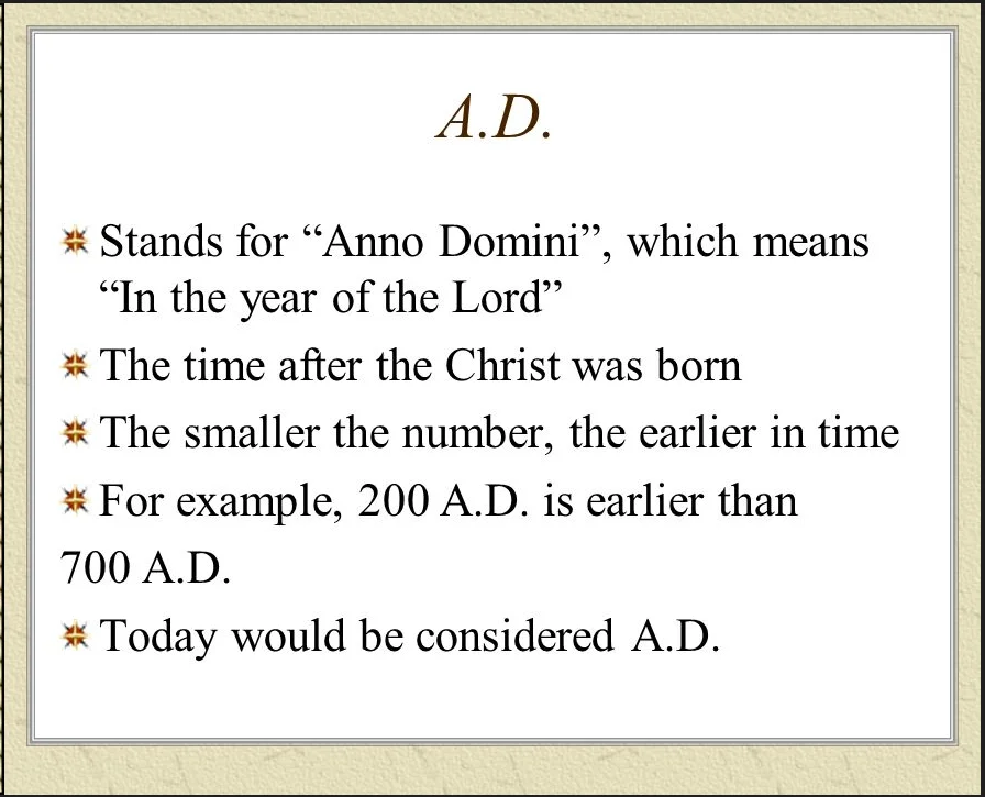 What Does 'AD' Stand For?
